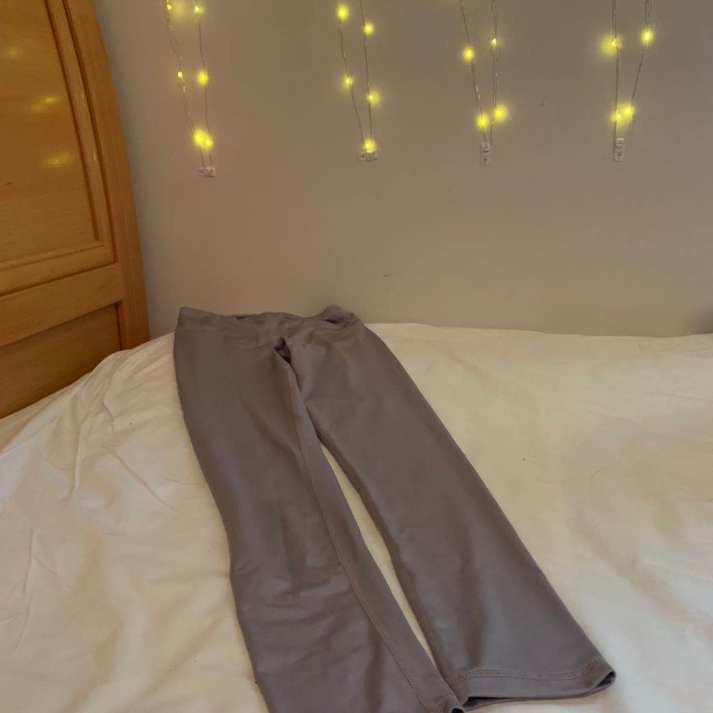 90 Degree By Reflex Girls Metallic Purple leggings